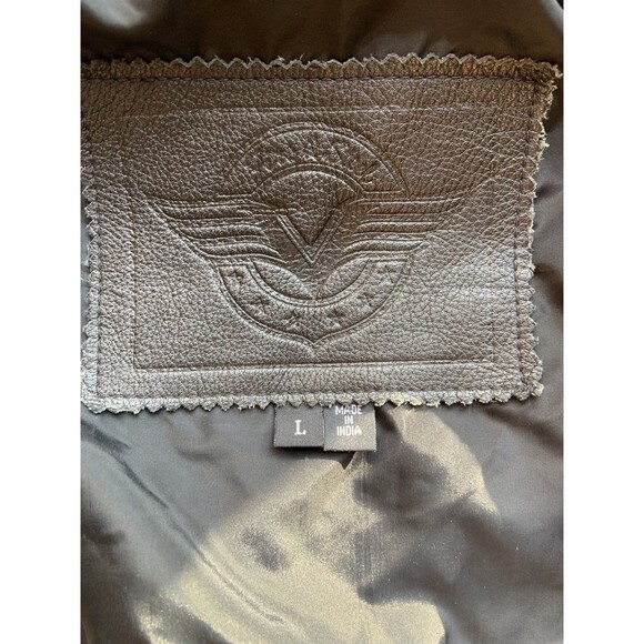 Vintage Motorcycle Harley Davidson Leather Jacket Double Riders D Pocket Men’s L - Picture 14 of 16